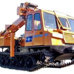 Бурильно-крановая машина на шасси трелевочника МСН-10 (ТТ-4М)